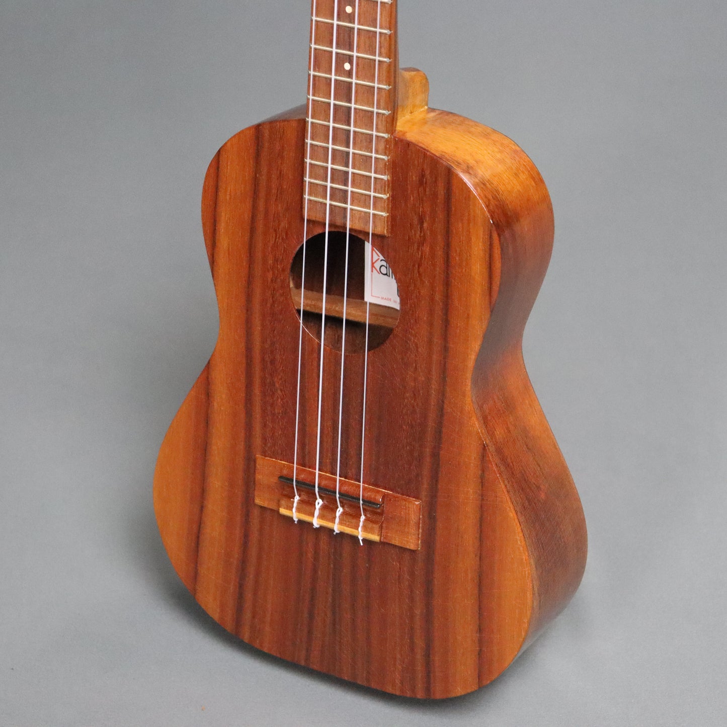 MINTY 1980's Kamaka White Label Solid Koa Tenor Ukulele w' Case Candy! Professional Uke