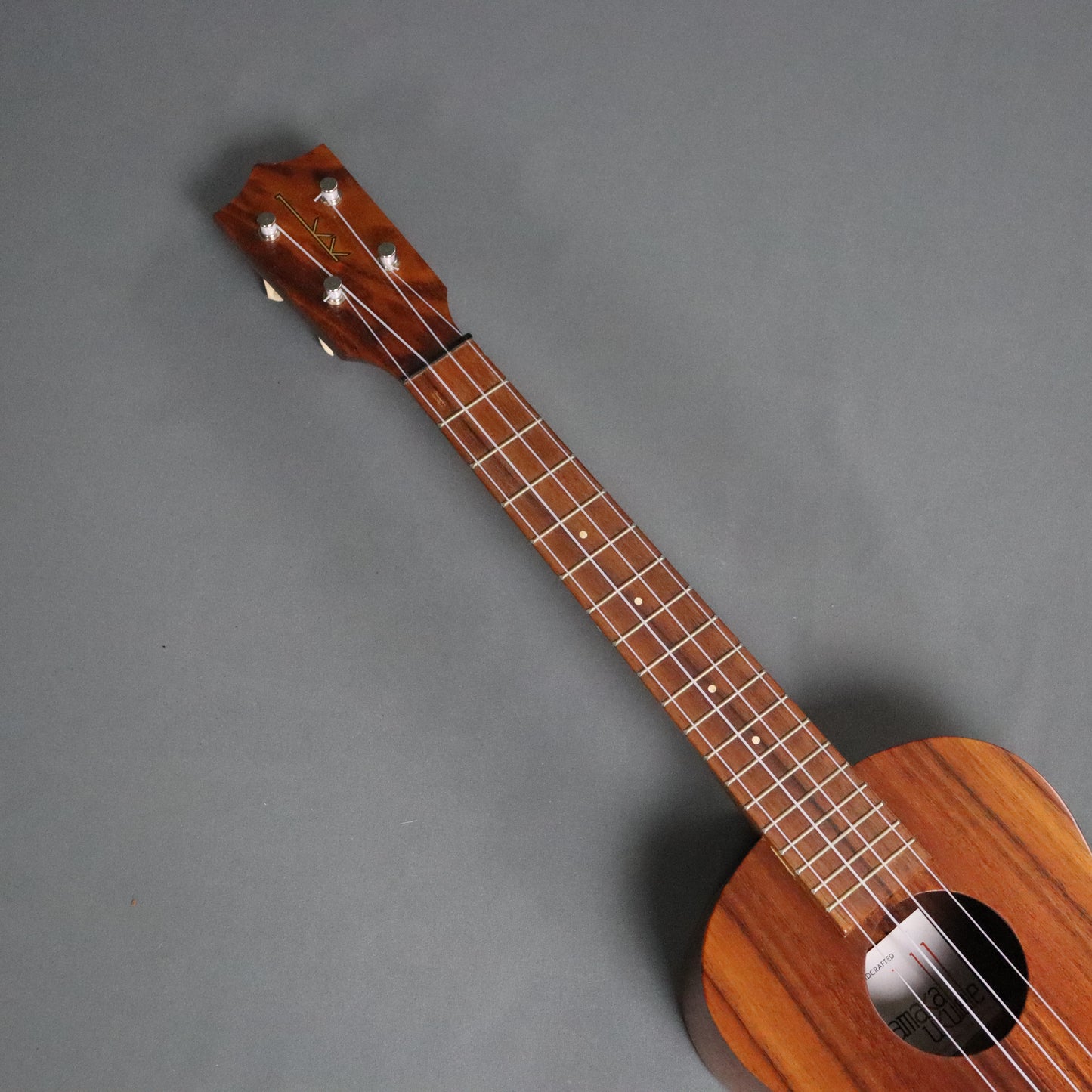 MINTY 1980's Kamaka White Label Solid Koa Tenor Ukulele w' Case Candy! Professional Uke