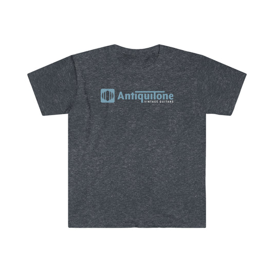 AntiquiTone Logo Heather Navy Blue Unisex Softstyle T-Shirt