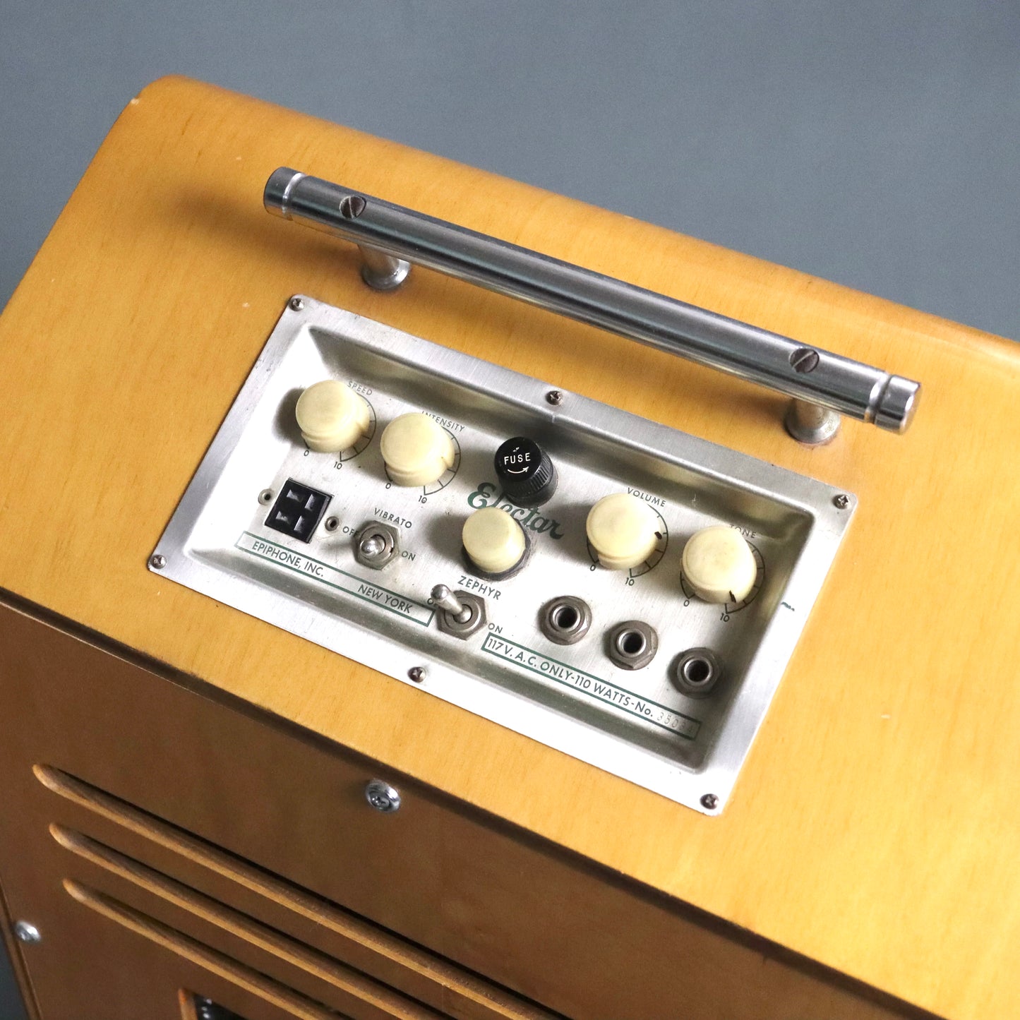 CLEAN 1940s Epiphone Electar Zephyr Tube Guitar Amplifier Art Deco Maple Amp