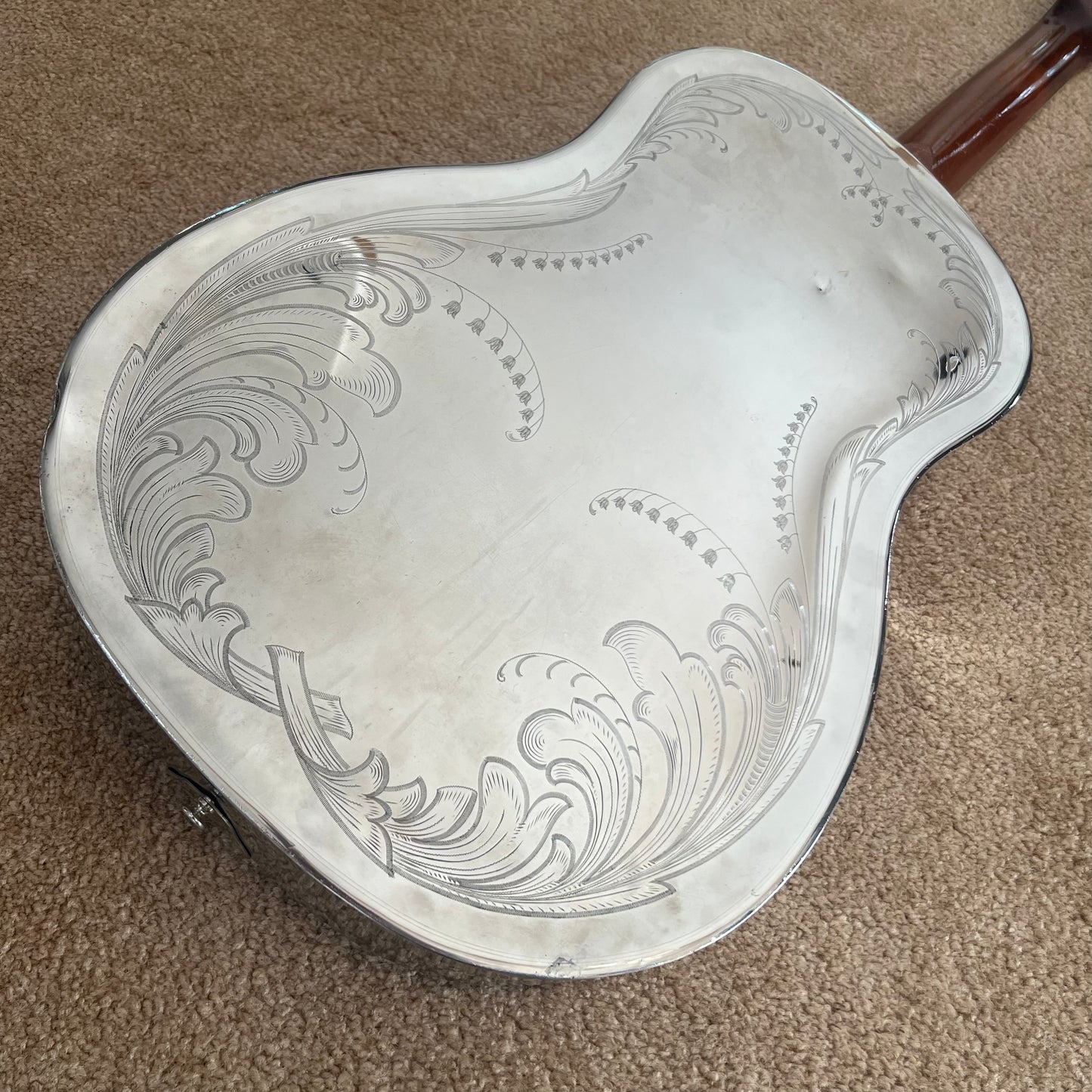 1928 National Style 3 Tricone Round Neck Resonator Guitar Lilly of the Valley