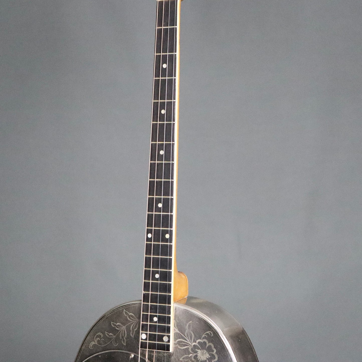 1929 National Style 2 Tricone Tenor Guitar Wild Rose Engraved Resonator