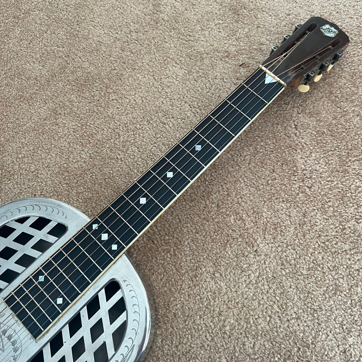 1928 National Style 3 Tricone Round Neck Resonator Guitar Lilly of the Valley