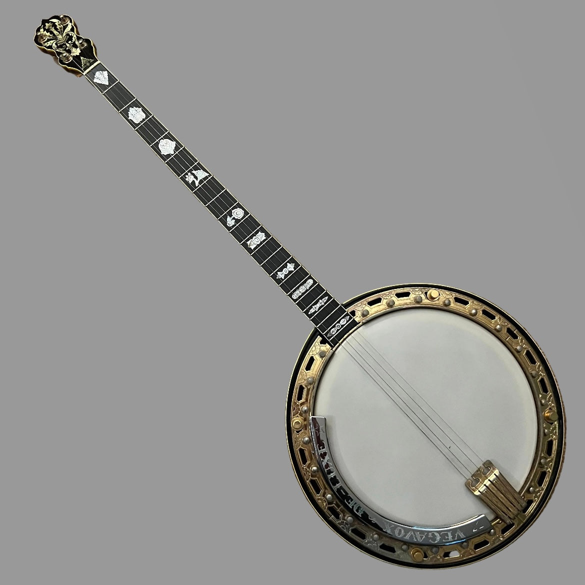 1928 Vega VOX Plectrum RENÉE KARNES CONVERSION Banjo 1953 Vegaphone De Luxe Vegavox Deluxe