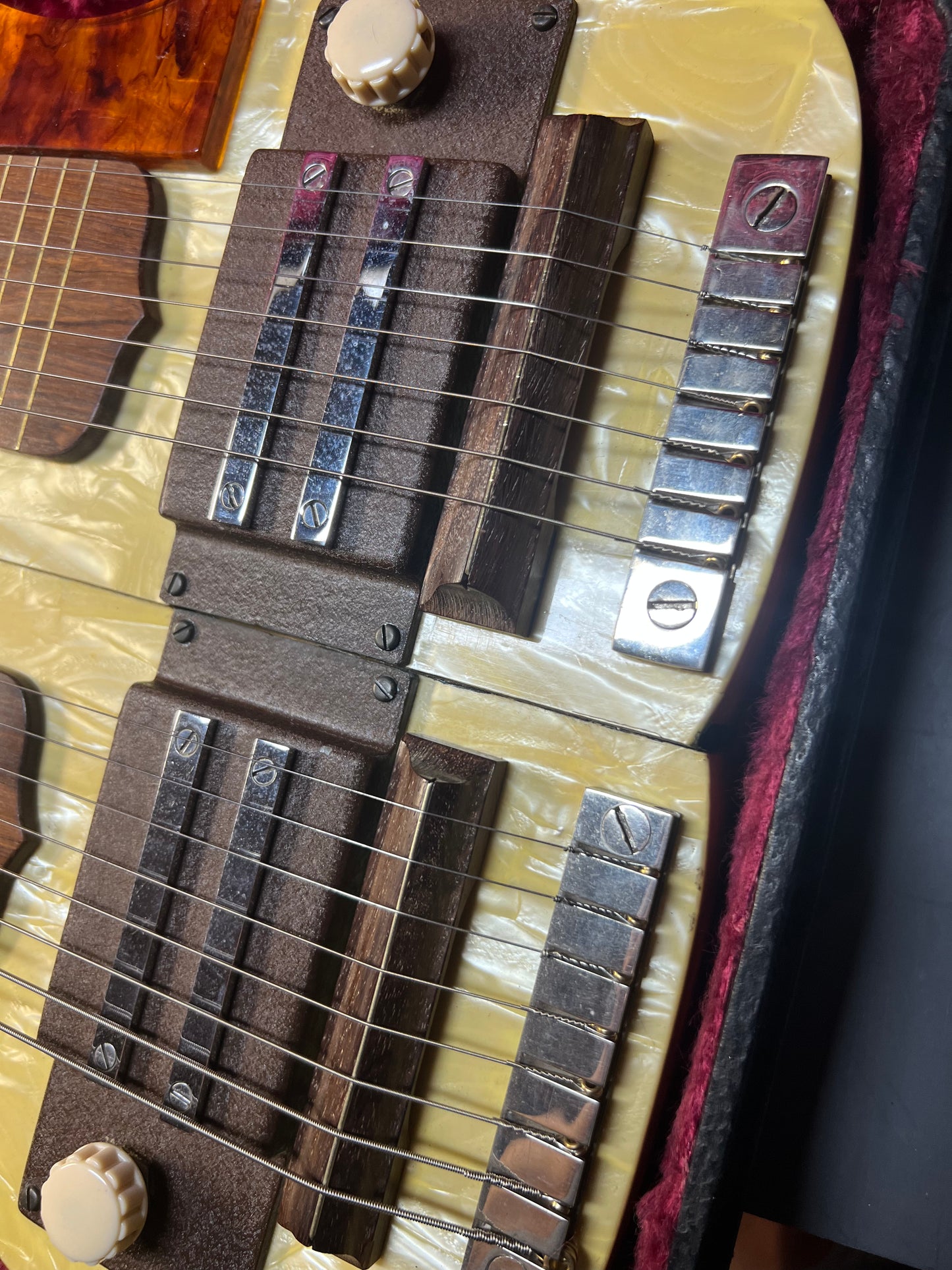 Regal Double Neck 7 8 String Lap Steel Electric Hawaiian Guitar Doubleneck