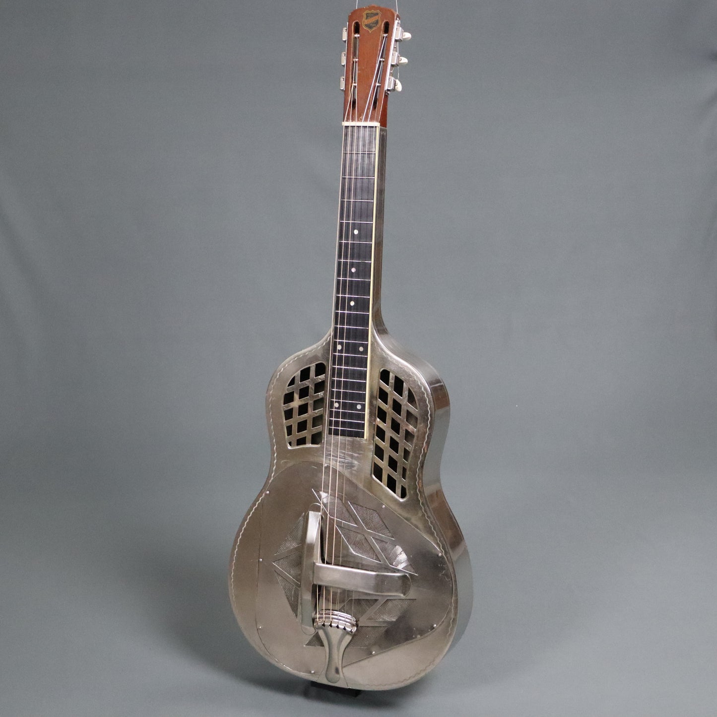 1931 National Tricone Style 1.5 Square Neck Guitar Lap Steel Wiggle Border Hawaiian