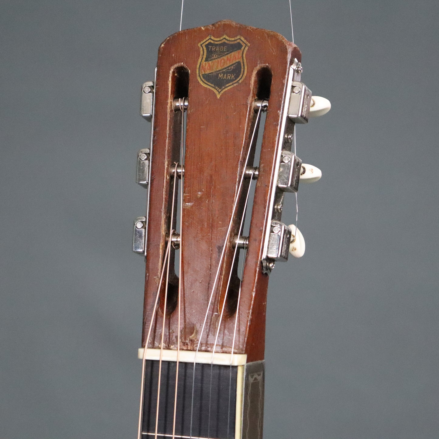 1931 National Tricone Style 1.5 Square Neck Guitar Lap Steel Wiggle Border Hawaiian