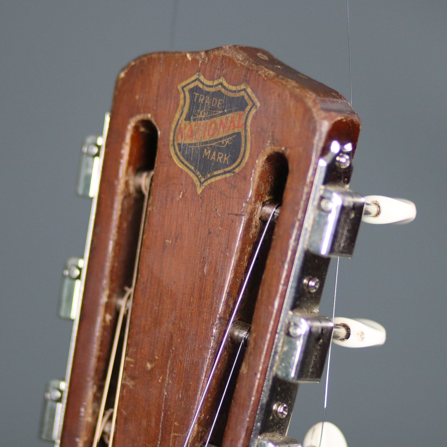 1931 National Tricone Style 1.5 Square Neck Guitar Lap Steel Wiggle Border Hawaiian