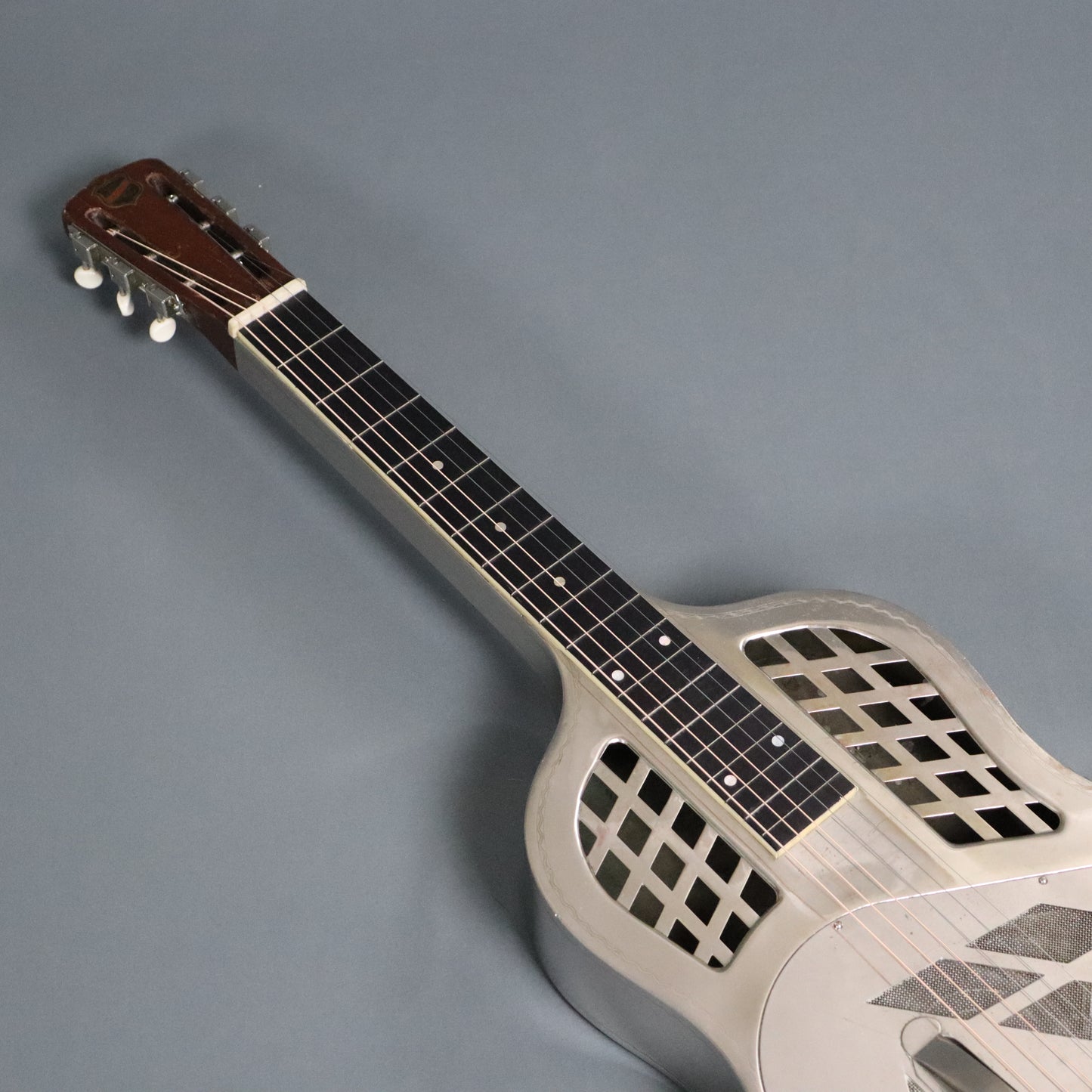 1931 National Tricone Style 1.5 Square Neck Guitar Lap Steel Wiggle Border Hawaiian