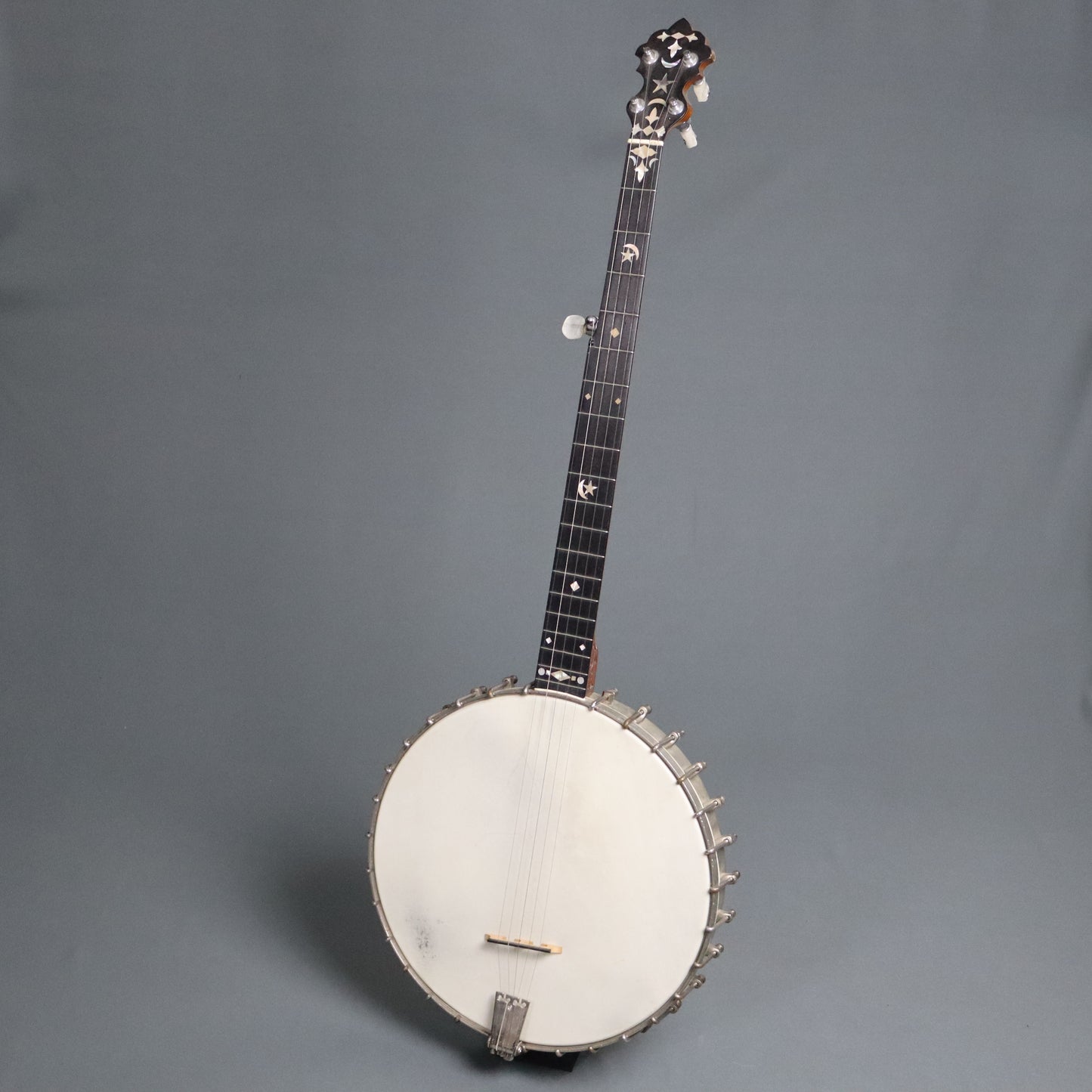 1890s Vintage SS Stewart 5-string Orchestra SSS BANJO 13” German Silver Rim