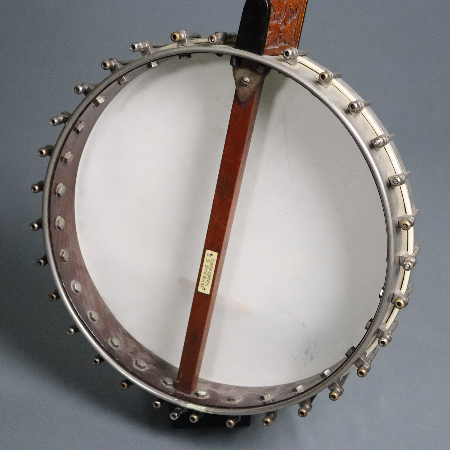 1890s Vintage SS Stewart 5-string Orchestra SSS BANJO 13” German Silver Rim
