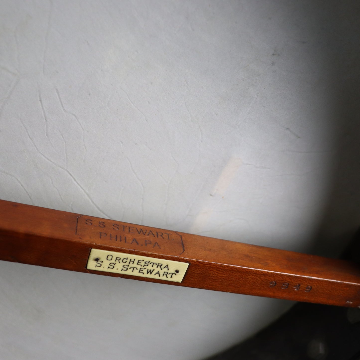 1890s Vintage SS Stewart 5-string Orchestra SSS BANJO 13” German Silver Rim