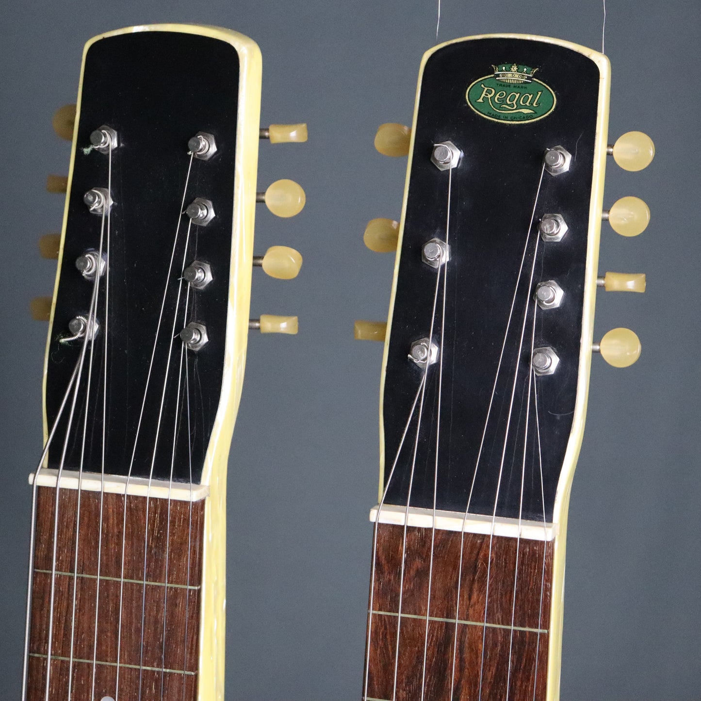 Regal Double Neck 7 8 String Lap Steel Electric Hawaiian Guitar Doubleneck