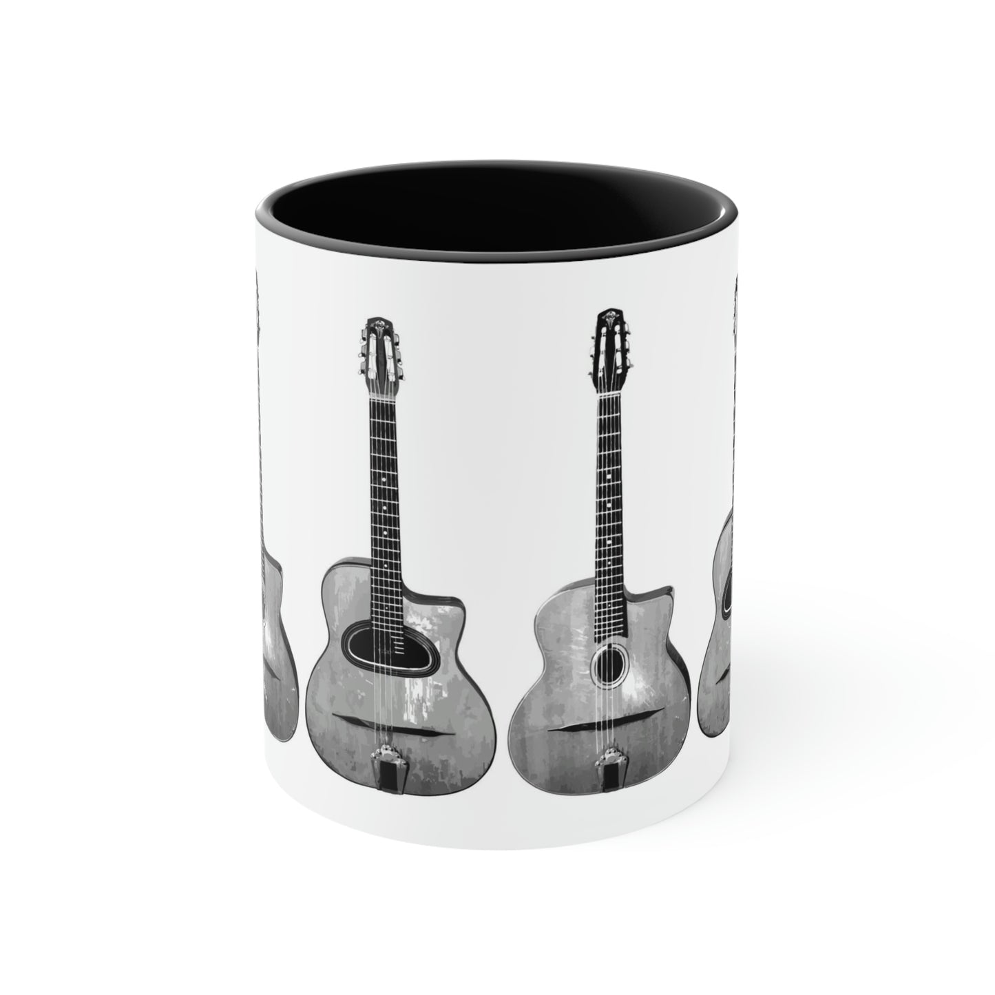 Selmer Guitar Black Accent Gypsy Jazz Mug 11oz. and 15oz.