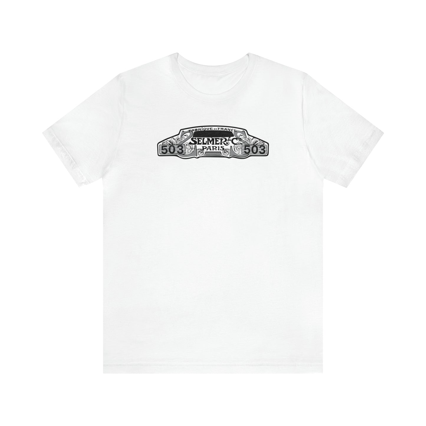 Distressed Selmer 503 Gypsy Jazz Guitar Label T-Shirt