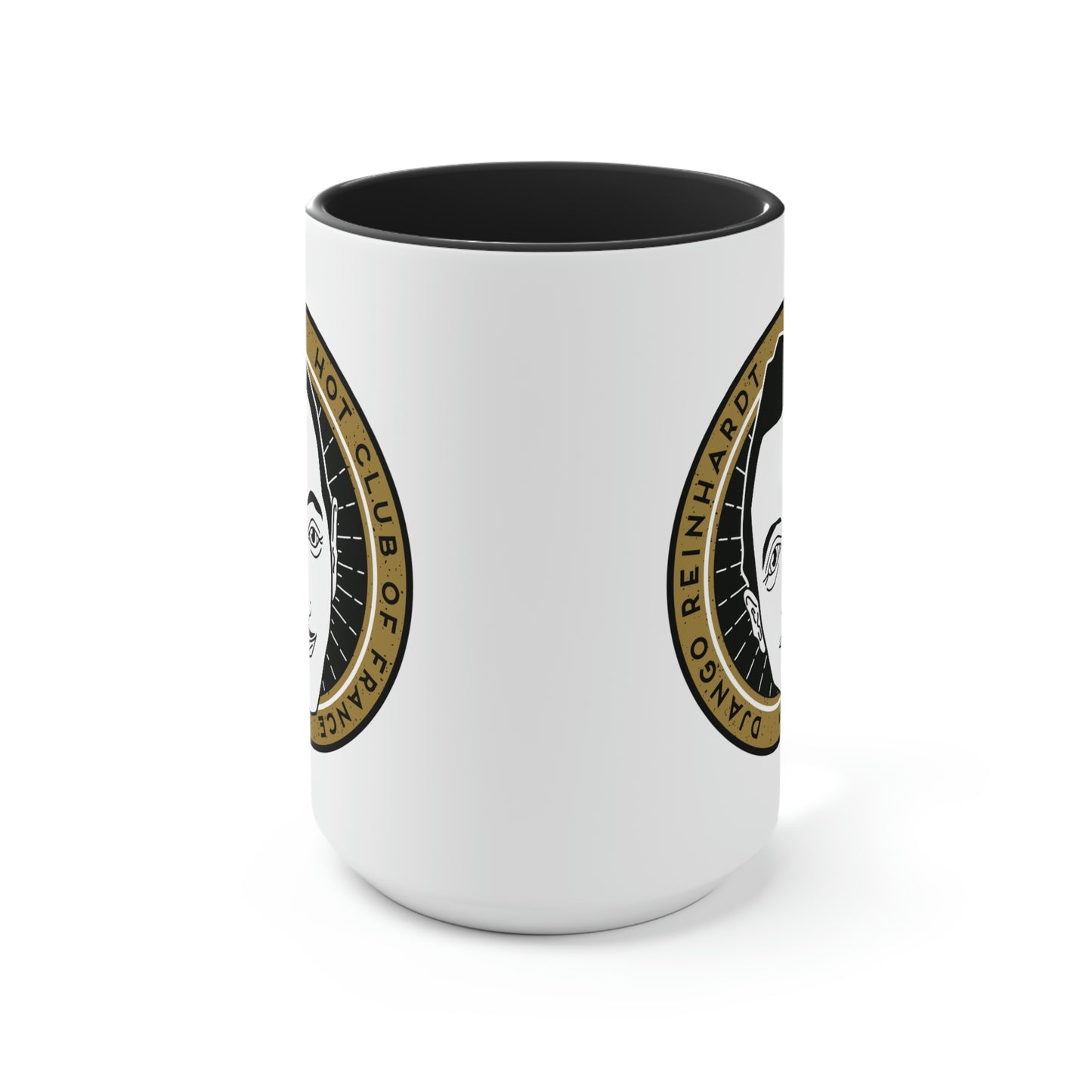 Django Reinhardt - Hot Club of France Black Accent Gypsy Jazz Coffee Mug 11oz. and 15oz.